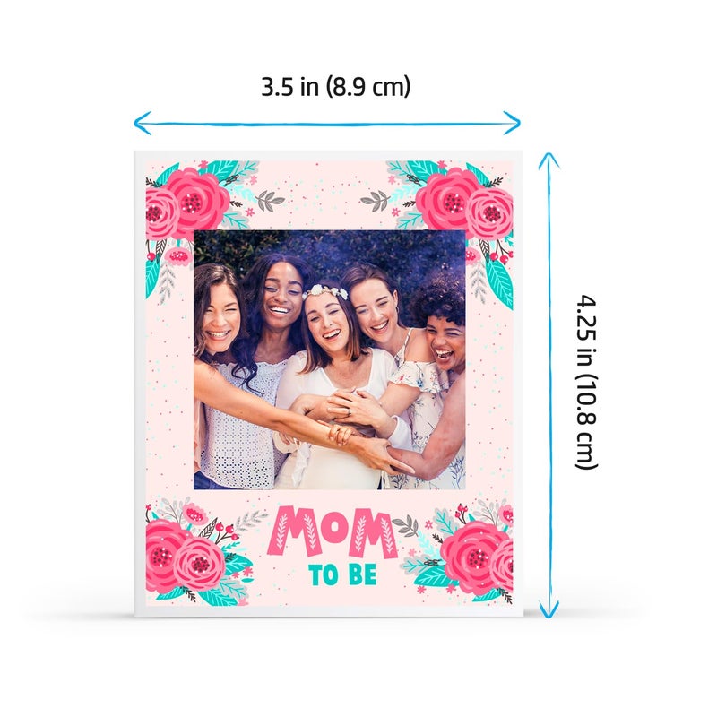 HP ورق صور لاصق من الزنك من HP Sprocket مقاس 3.5 × 4.25 بوصة (عبوة من 100 ورقة) متوافق مع كابينة التصوير وطابعة الصور HP Sprocket مقاس 3 × 4 بوصة - Image 3